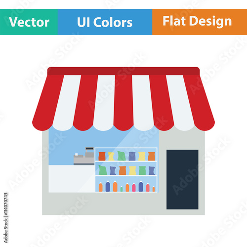 Tent shop icon
