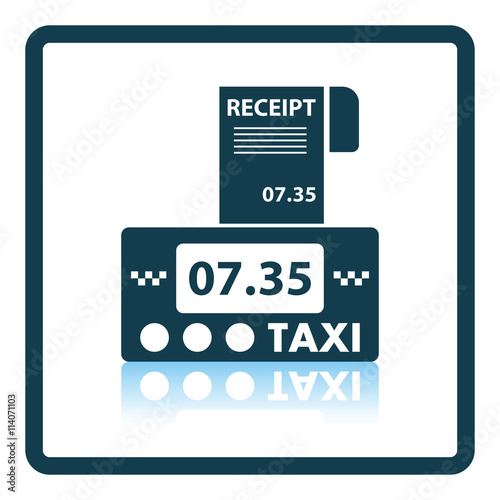 Taxi meter with receipt icon