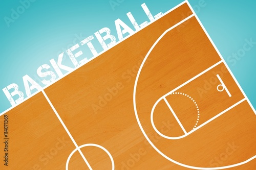 Composite image of basketball message on a white background