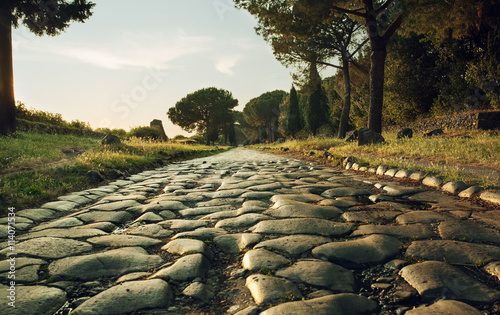 Antique road in Rome photo