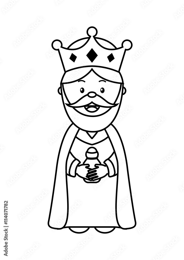 King wizard icon epiphany isolated design King wizard icon epiphany isolated design