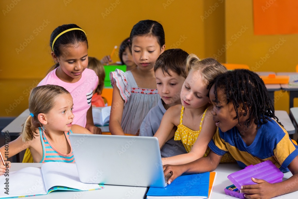 Children using laptop