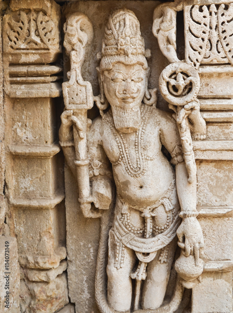 Stone Wall Sculptures Details Of An Old Men