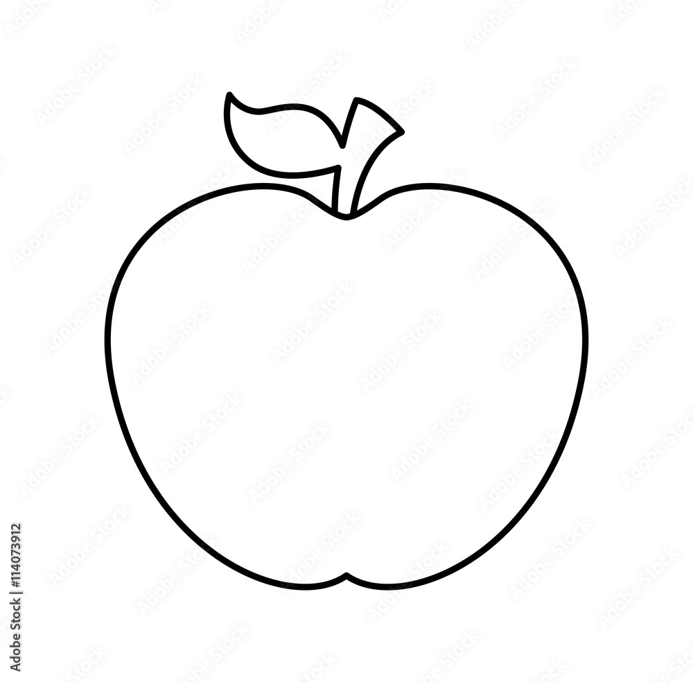 Fototapeta premium apple fruit isolated icon design