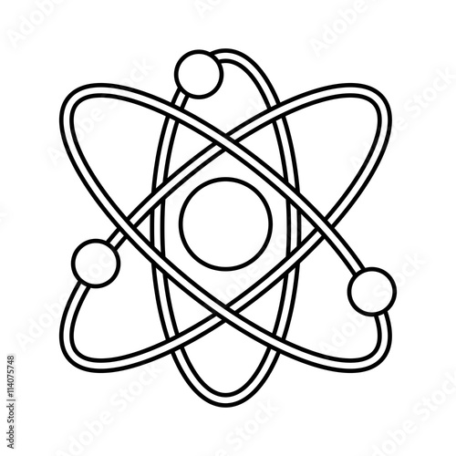 Atom molecule isolated icon design