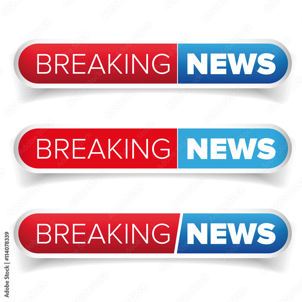 Breaking News button vector Breaking News button vector