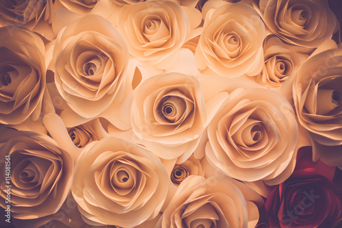 Retro filter of roses flower background. 
