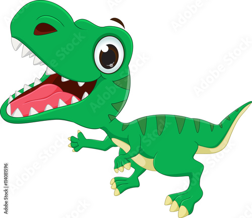 illustration of happy Dinosaurs cartoon 