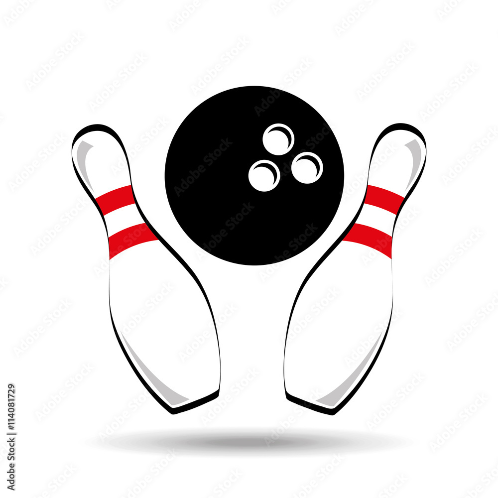 Fototapeta premium bowling sport design 
