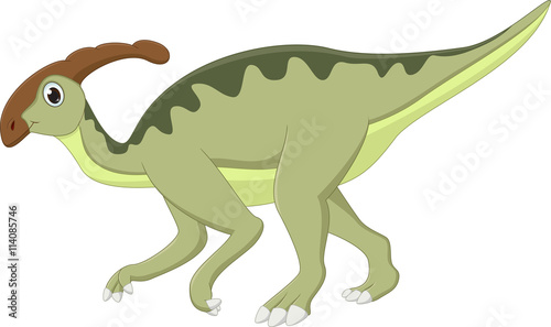 Dinosaur Parasaurolophus cartoon © wisnu_Ds