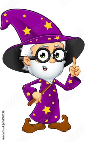 Old Wizard In Purple Character