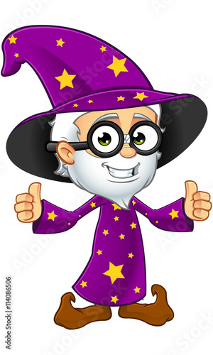 Old Wizard In Purple Character