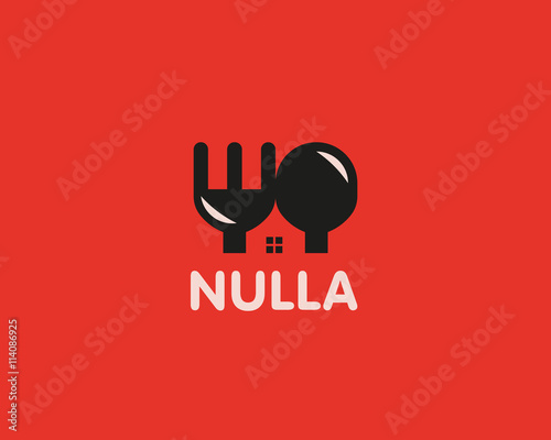 House food logo concept design. Home cooking vector logotype.