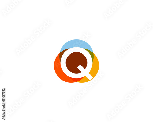 Color letter q logo icon vector design.