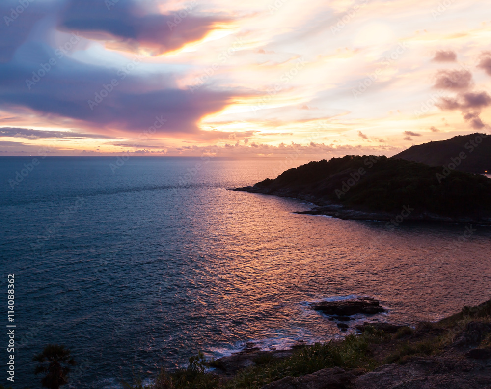 Dark seascape with sky storm and cloud Dark seascape with sky storm and cloud