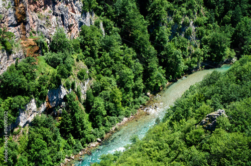 View of the Tara river canyon in Montenegro 