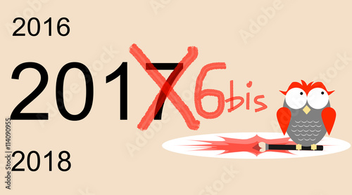 Obraz na plátně 2017 or 2016 bis?! An Italian superstition: number 17 is an unlucky number!