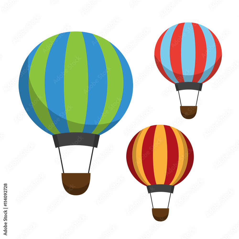 Naklejka premium Air balloon icons