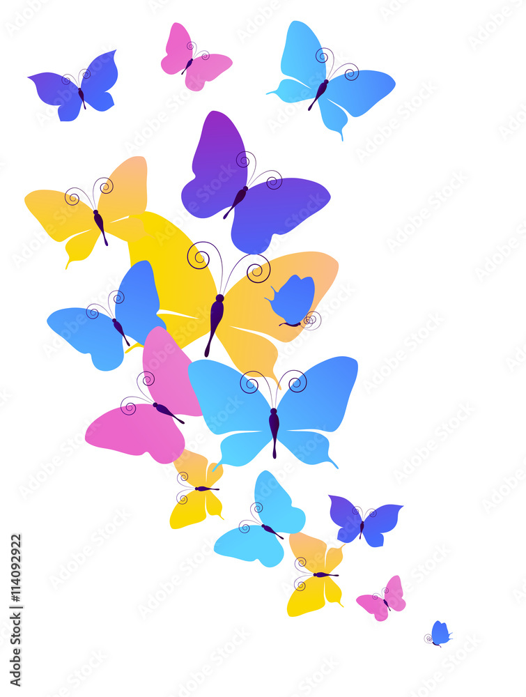 Naklejka premium butterflies design