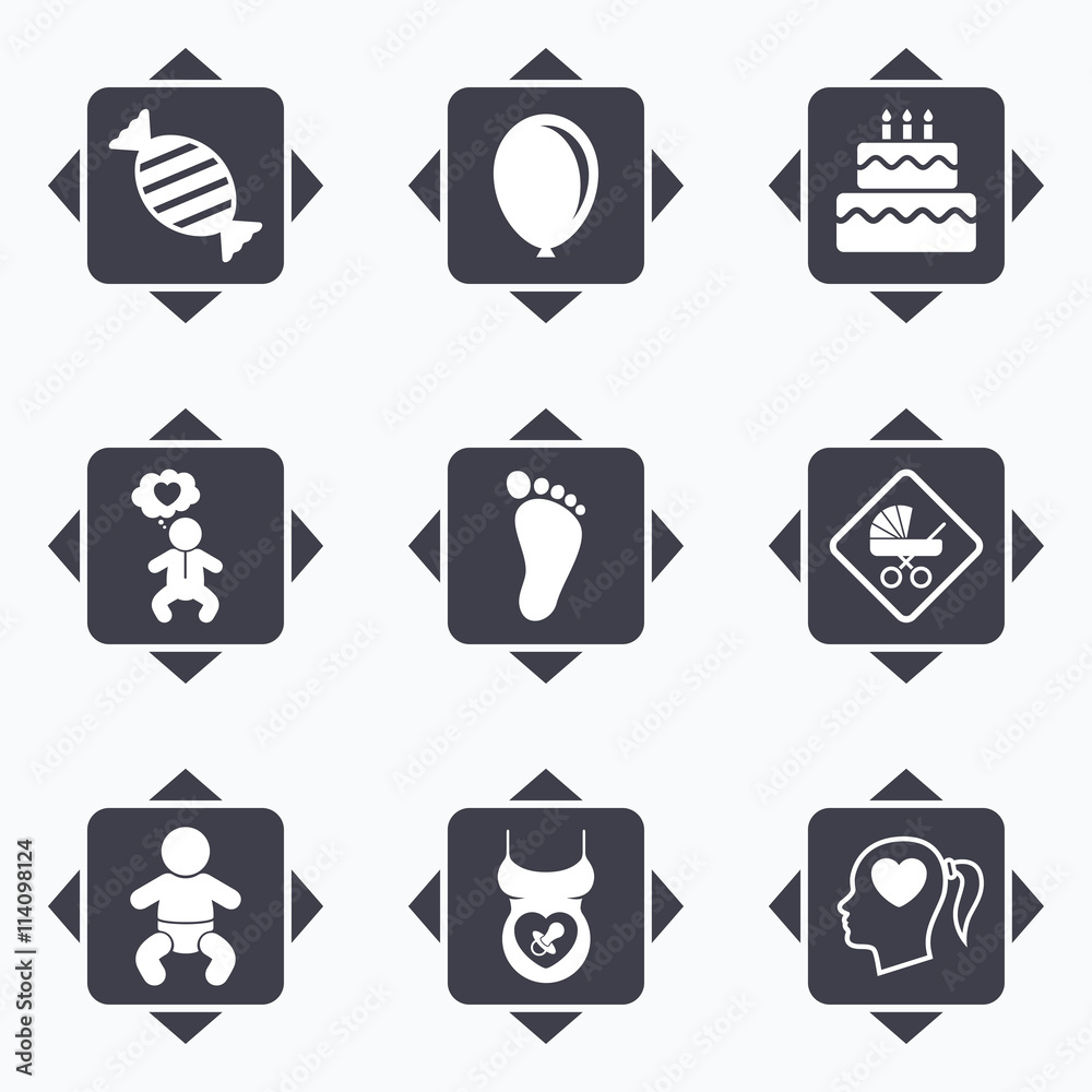Pregnancy, maternity and baby care icons. Pregnancy, maternity and baby care icons.