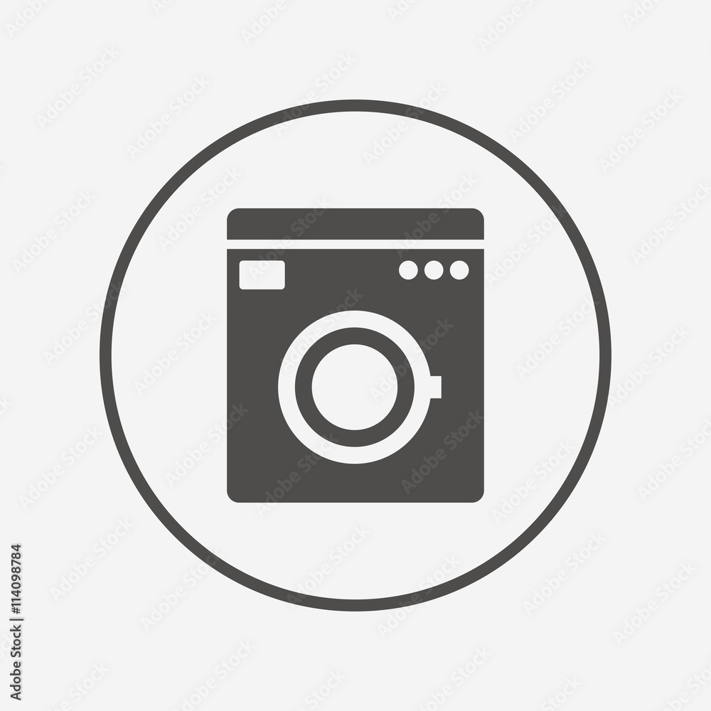 Washing machine icon. Home appliances symbol. Washing machine icon. Home appliances symbol.