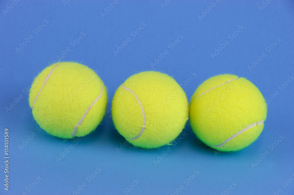 tennis on blue background