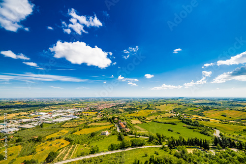 panorama of the hills of Romagna photo