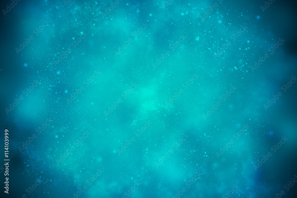 Blue beautiful space background with dark edges