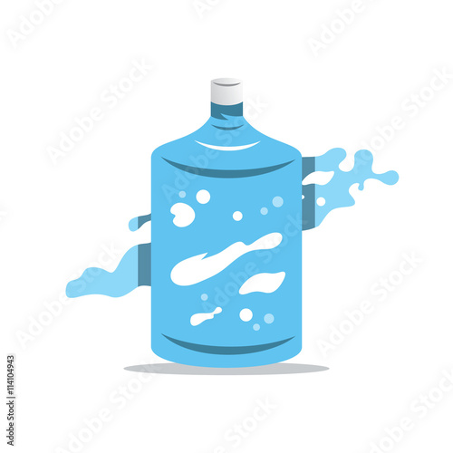 Vector Big bottle of Water Cartoon Illustration.