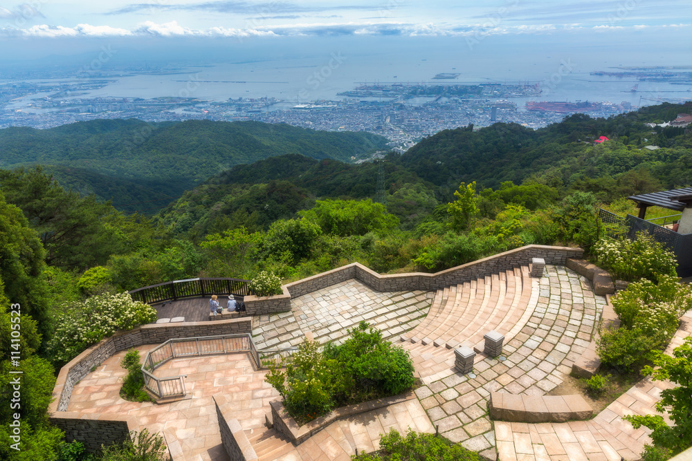 Obraz premium Kobe City in Mount Rokko