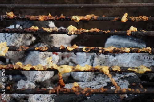 dirty on grill