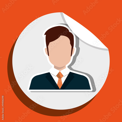 businessman stamp design, vector illustration eps10 graphic 