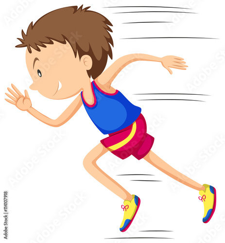 Man runner running in race