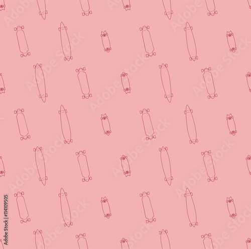 Longboard seamless vector pattern