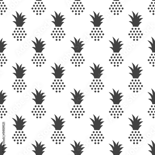 Pineapple seamless vector pattern