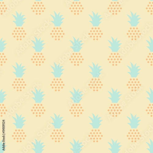 Pineapple seamless vector pattern