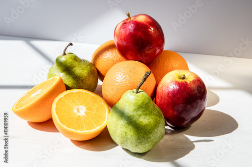 Colorful fruits on the table