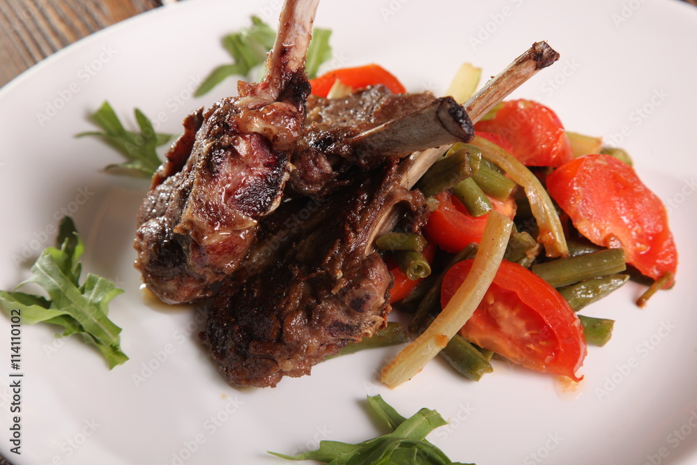 Loin Chops with vegetables