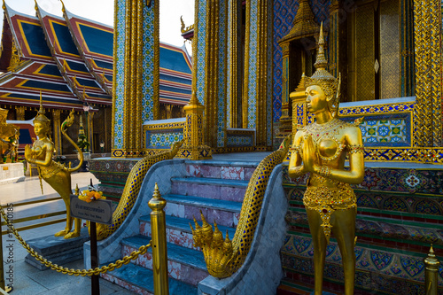Kinnara from the famous emerald temple Bangkok, Thailand photo