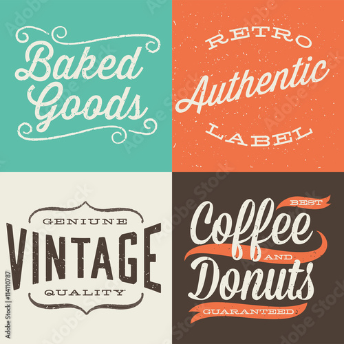 Vintage Typographic Labels 