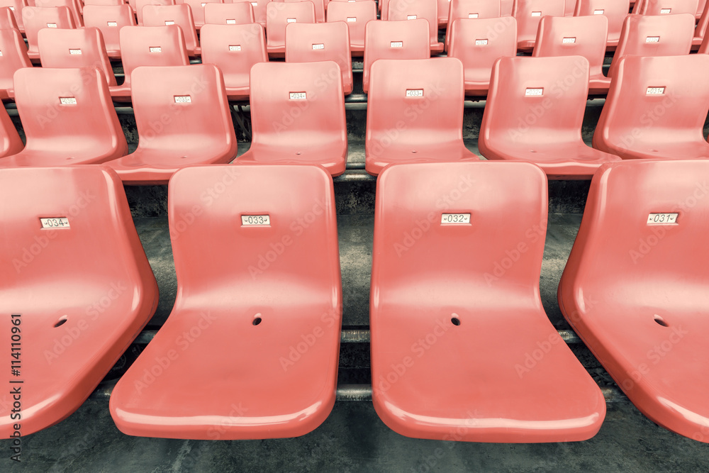 Naklejka premium Empty seats in an open stadium