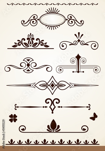 Dividers, borders and page or text decorations