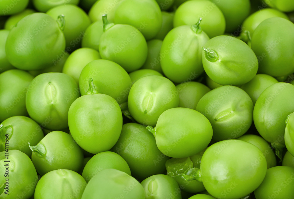 Young grean peas background