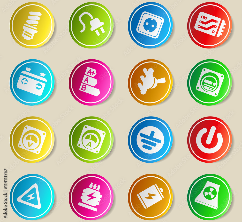 Electricity simply icons Electricity simply icons