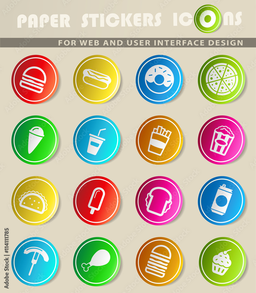 Fast food simply icons Fast food simply icons