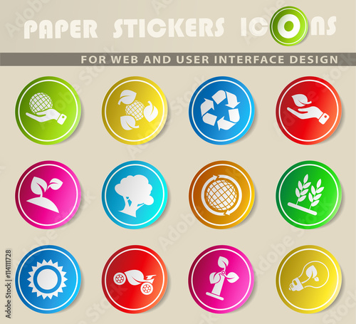 Ecology and recycle icons