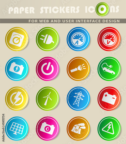 Electricity simply icons
