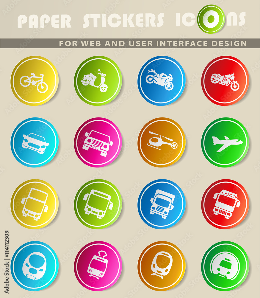 Transport mode icons Transport mode icons