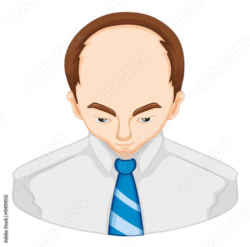 Hair loss in man