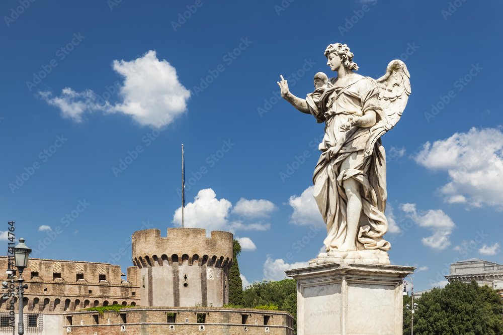 Winged Statue on the Sant Angelo Bridge